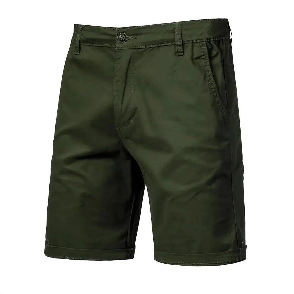 Cotton camping shorts plus size straight-leg slim cropped pants in army green
