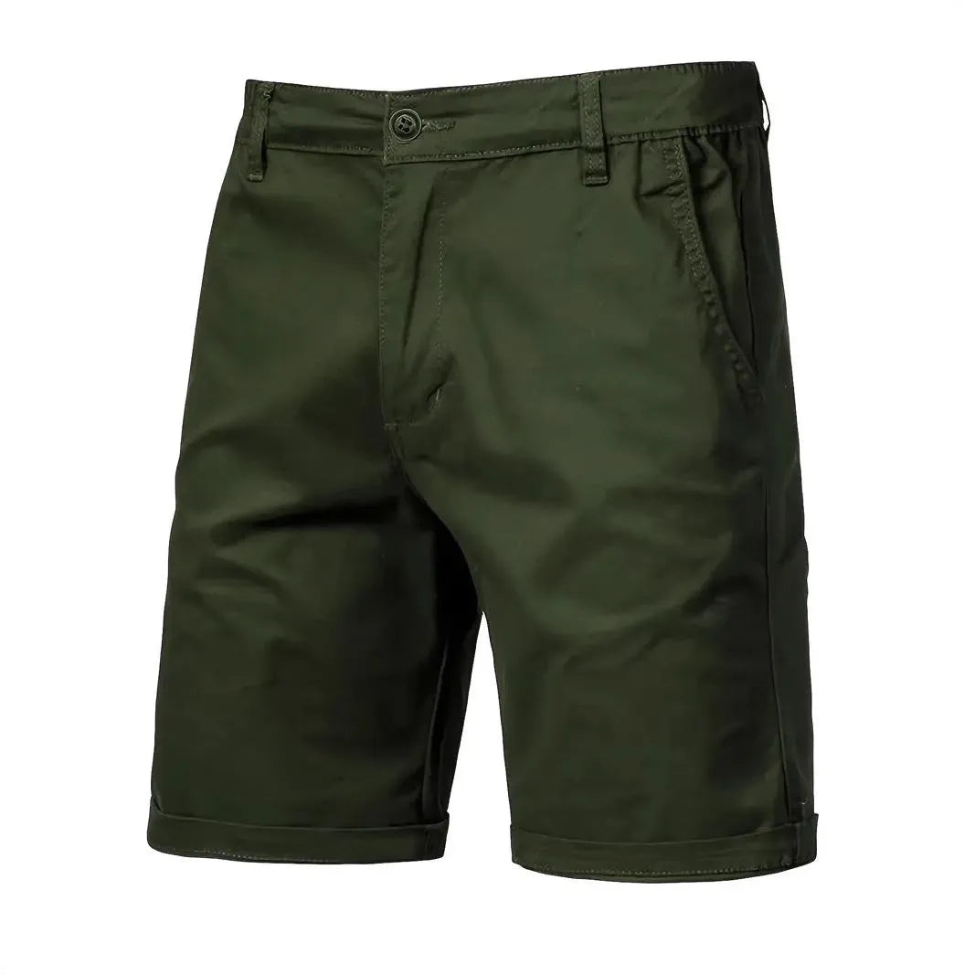 Cotton camping shorts plus size straight-leg slim cropped pants in army green