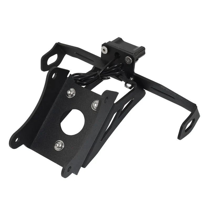 Black aluminium short tail licence plate holder for Honda motorcycle rear mounting