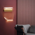 Wall lamp with bend arm and acrylic shade shown in neutral colour