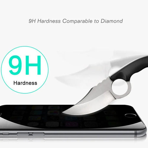 Black tempered glass anti-peeping screen protector film for iPhone models