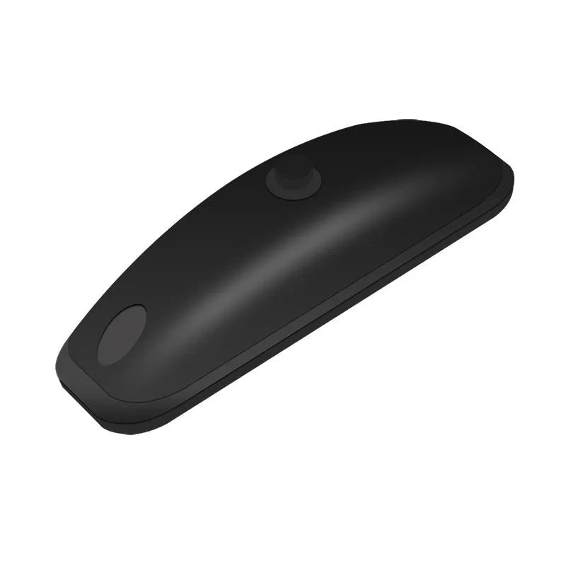 Black and white remote-controlled car strobe light with USB cable on a vehicle.