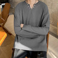 Plus size striped texture pullover jumper in black colour with long sleeves and loose fit design