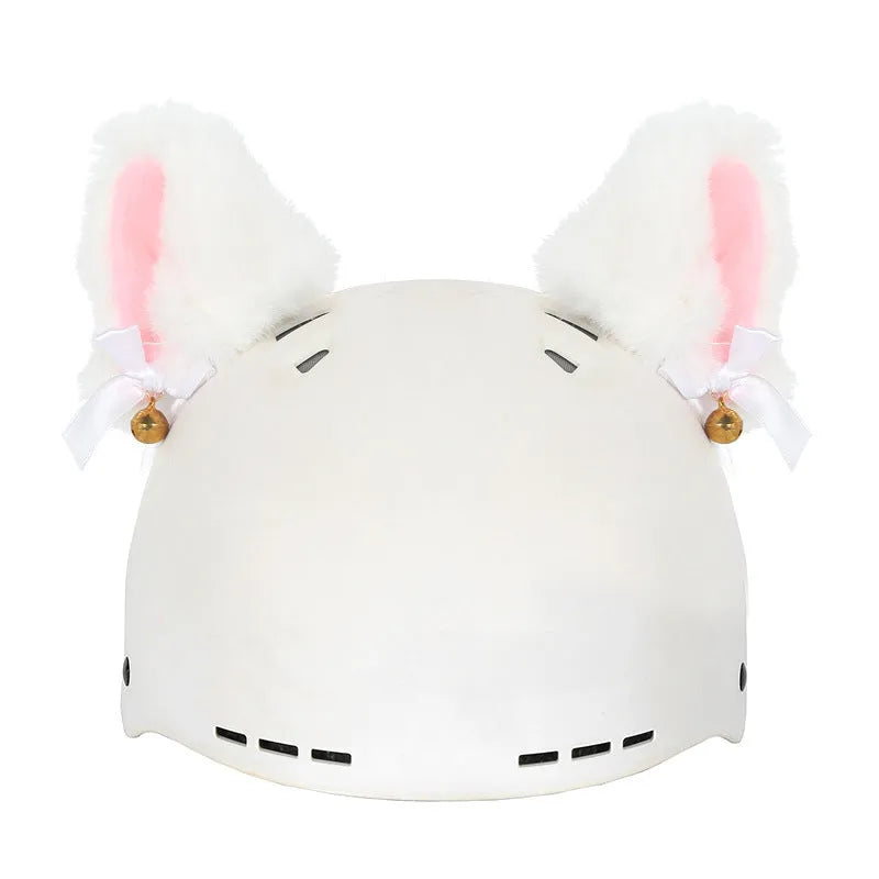 A soft plush cartoon character helmet cover for ears, shown in M size.