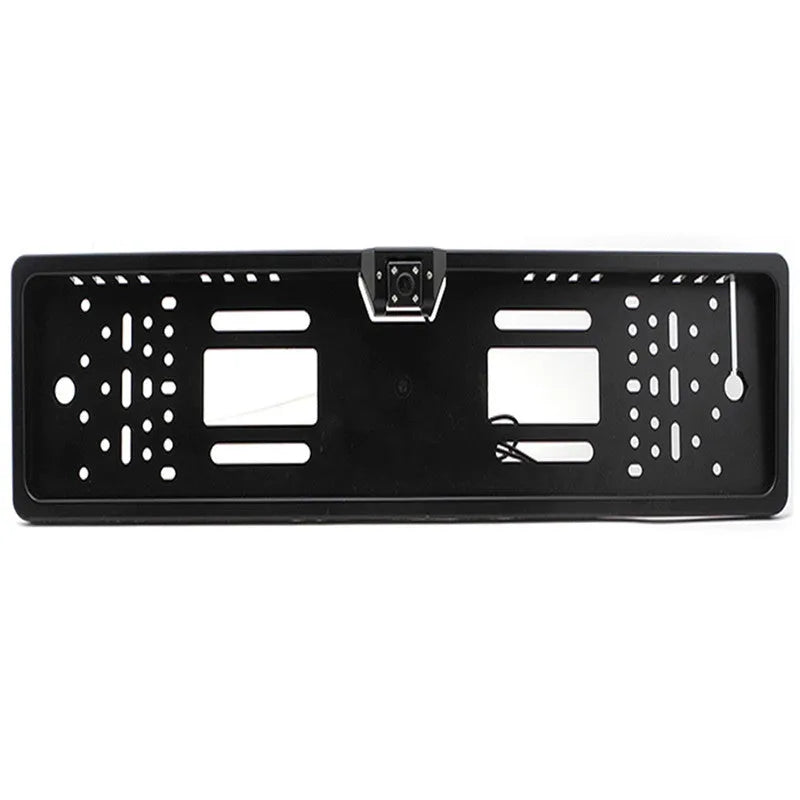 Black ABS car license plate frame lamp HR-217A, 57 mm x 14 mm x 4.5 mm, for practical hanging decoration.