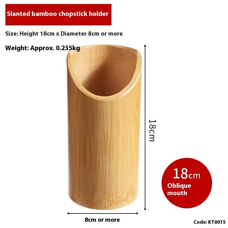 Bamboo chopsticks holder with creative styling for kitchen utensil organisation