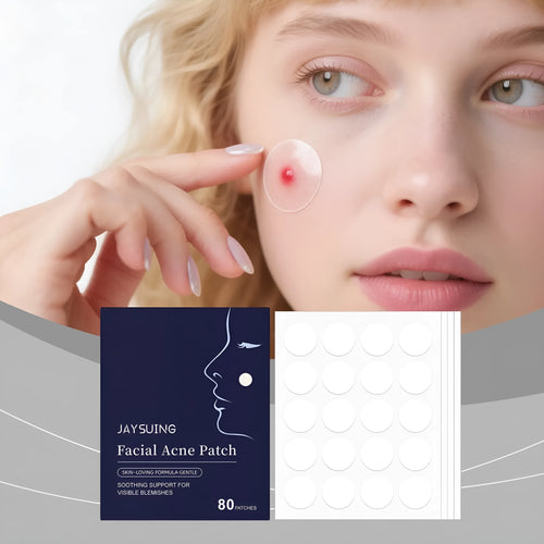 80-count pack of gentle hydrocolloid facial acne patches for spot treatment