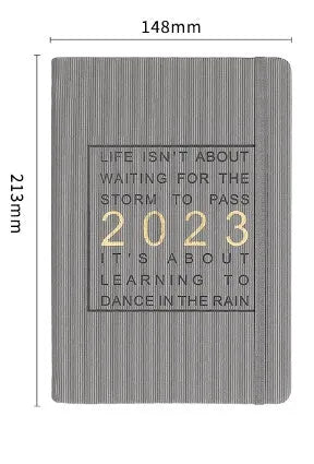 Creative student almanac diary with imitation leather cover and Daolin paper pages