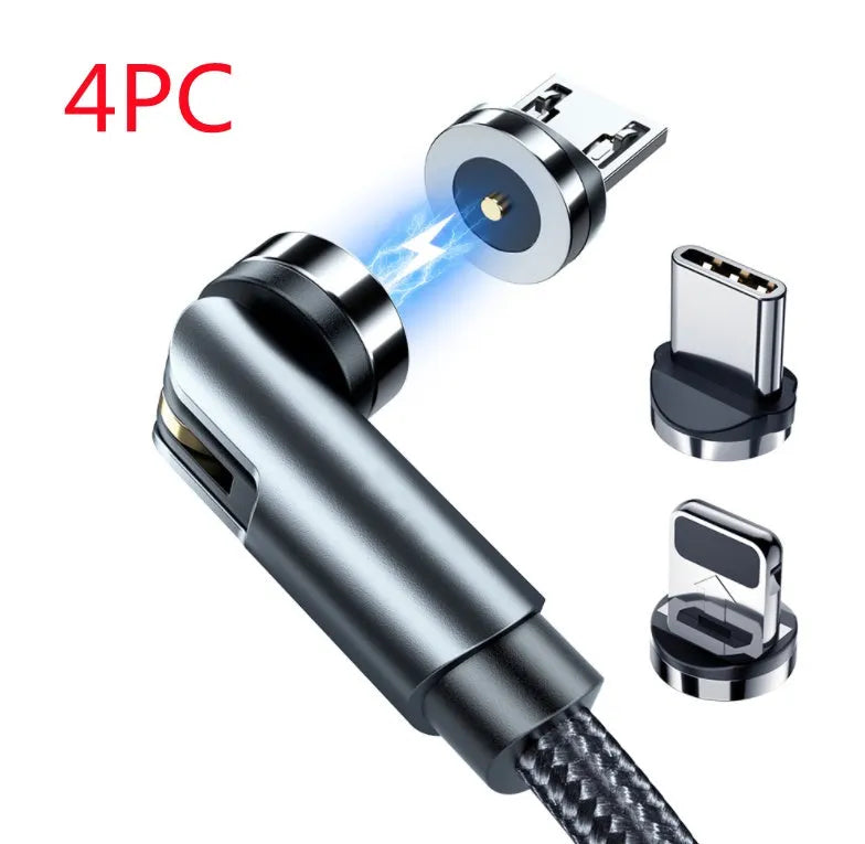 Essager 360-degree rotating magnetic charging cable with aluminium alloy connectors and nylon braid