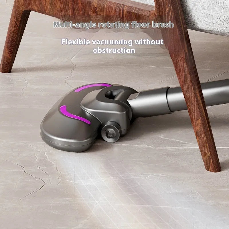 Rose red all-in-one handheld vacuum cleaner with ABS body and 260ml dust cup for mite removal