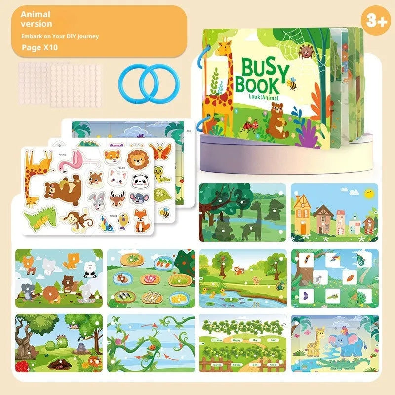Educational toys books set for children 3-6 years made from paper with multiple learning versions