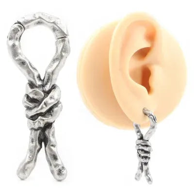 Copper bending and connecting earrings 4mm size retro style
