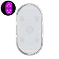 Touch-sensitive USB car atmosphere lamp with six highlight LED beads, ice blue blue white pink options, and Velcro mount