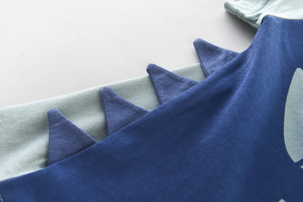Pure cotton children's short-sleeved T-shirt for boys in blue and yellow summer top