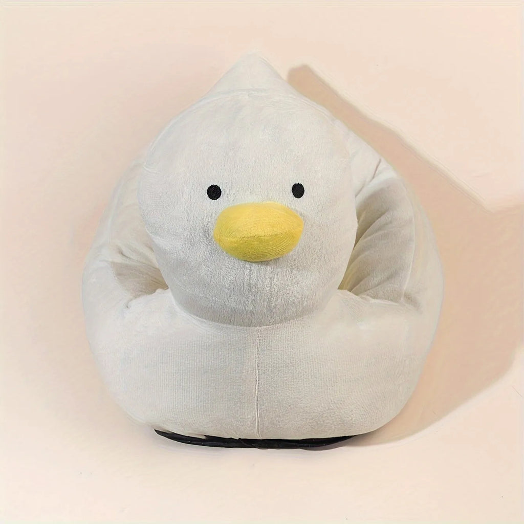 Blue duck-shaped pet bed for small dogs and cats with soft polyester material