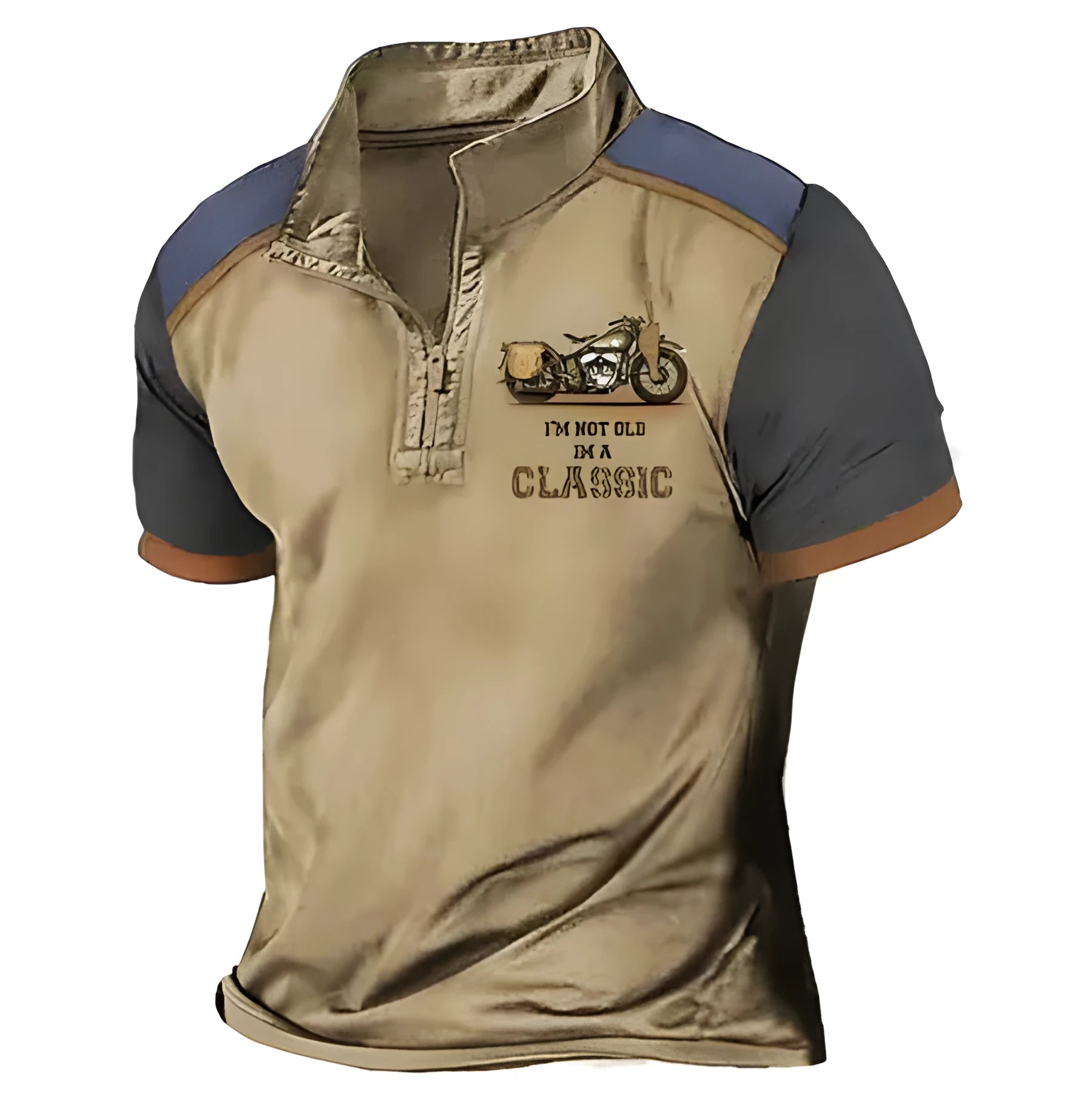 Solid colour golf polo shirt with 3D digital printing and loose fit pullover design