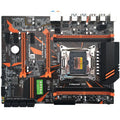 X99 series desktop motherboard with LGA2011-3 socket, four DDR4 slots, PCI-E x16 slots, and M.2 interface.