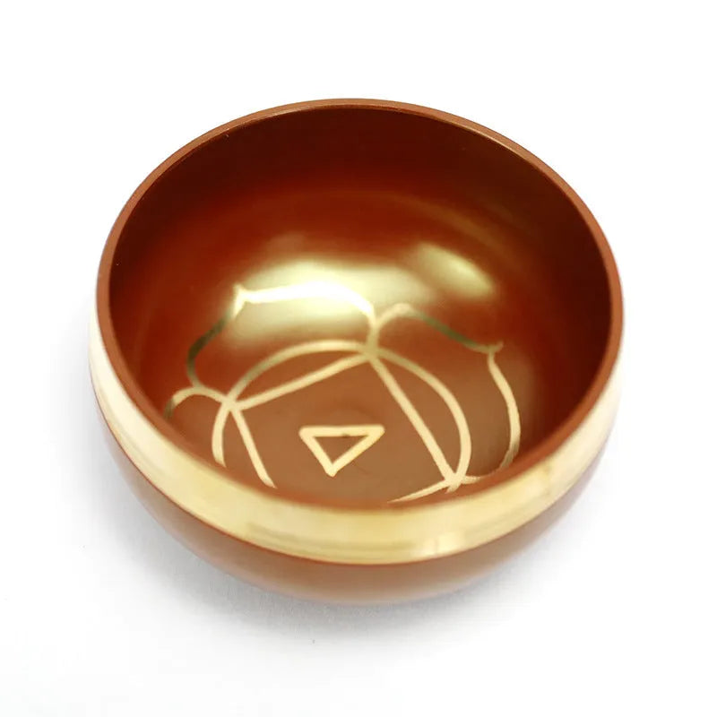 Small handmade wooden singing bowl in a choice of seven colourful, hand-painted designs.