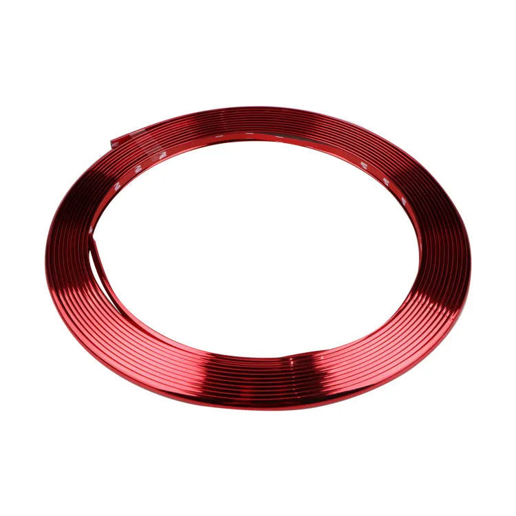 Electroplated purple PVC wheel hub trim circle guard for car wheel protection and decoration