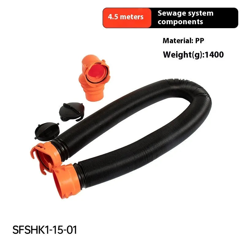 90 degree rotary elbow joint sewage hose for caravan motorhome wastewater drainage