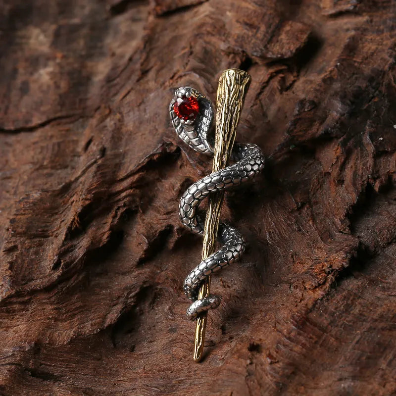 S925 sterling silver pendant with deer motif Fu Lu series vintage Thai craftsmanship silver colour
