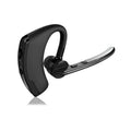 V9 Business Bluetooth wireless headset with ear-bud and USB charging cable on a white background.