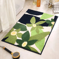 Ins Light Luxury Leaves Plant Jacquard Bathroom Non-slip Mat 40x60cm square polyester fibre spring colour carpet