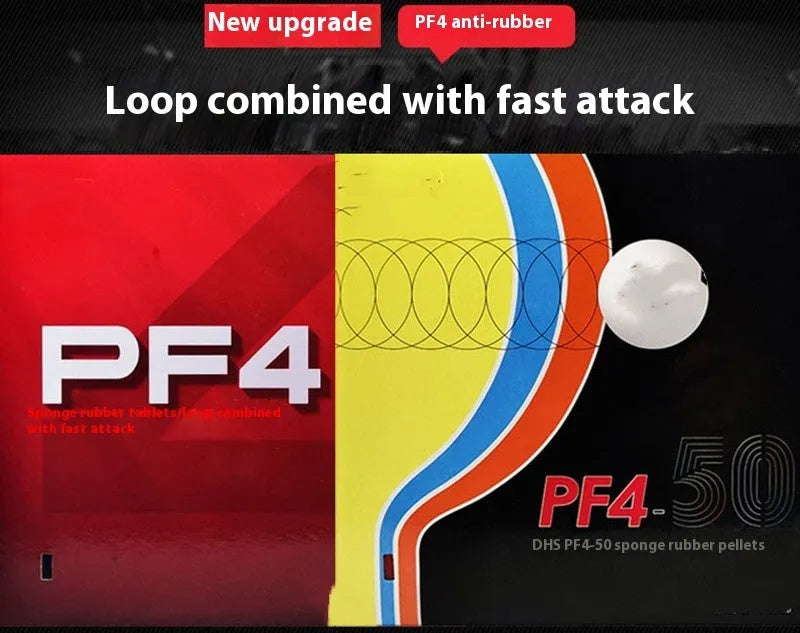 PF4-50 Classic-50 table tennis racket with red or black anti-rubber surface.