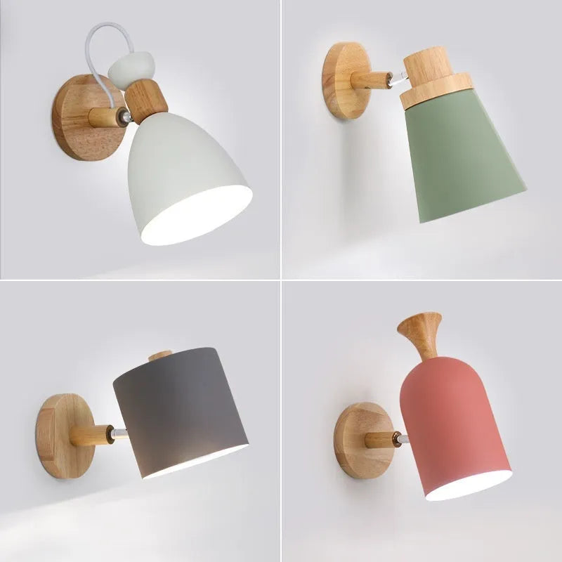 Modern simple alloy wall lamp in grey with window-style front panel, 5W light source option