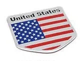 Alloy national flag car decoration metal sticker badge for vehicle exterior in multiple style options
