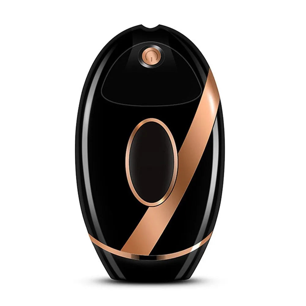 Black ABS IPL laser hair removal machine with 350,000 flashes for full body use, compact 14x7.5x4.5 cm