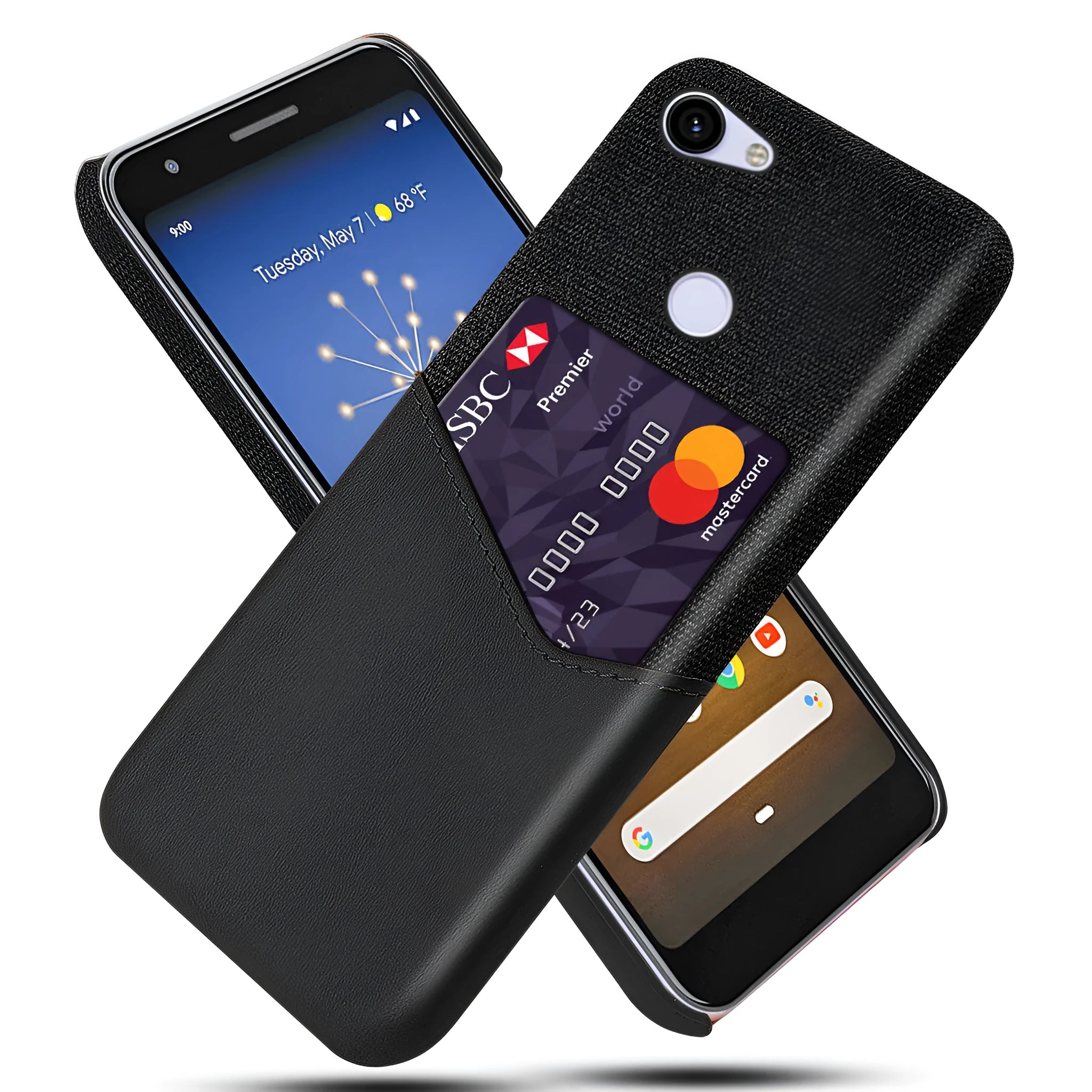 Leather Google Pixel phone case in solid colour with waterproof and drop-resistant protection