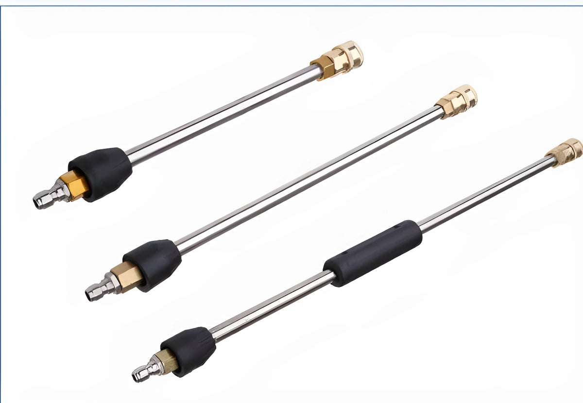 50cm stainless steel pressure washer extension rod with metal tip and copper joint fittings