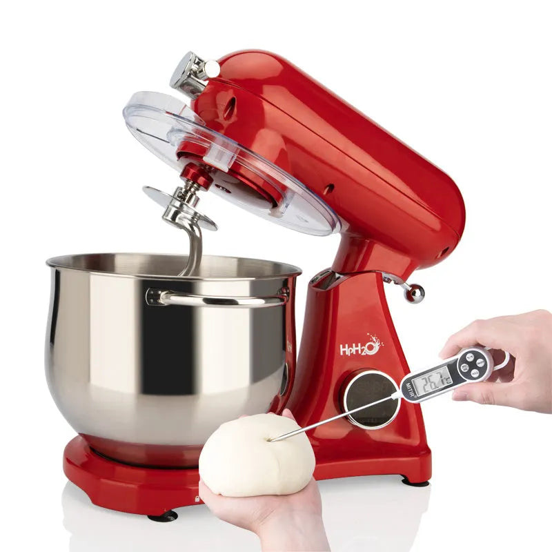 Red SM-1522ML 1800W stand mixer with 8L stainless steel bowl and three mixing attachments