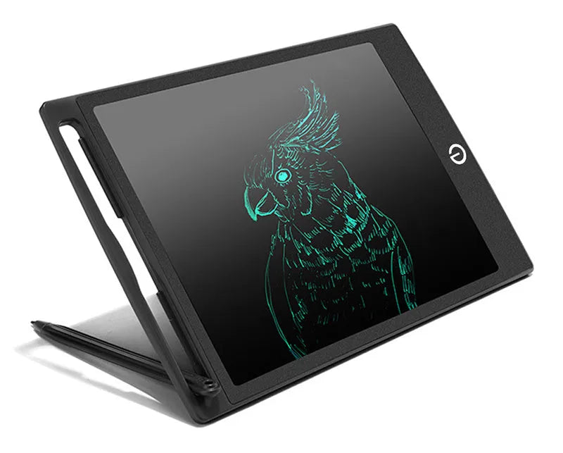 LCD writing tablet with ABS frame, 150 x 122 x 7mm, pressure sensing screen, erase button and CR2025 battery