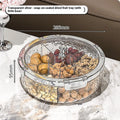 Sealed plastic candy box with lid for dried fruit and nuts, shown in milk silver or transparent grey silver