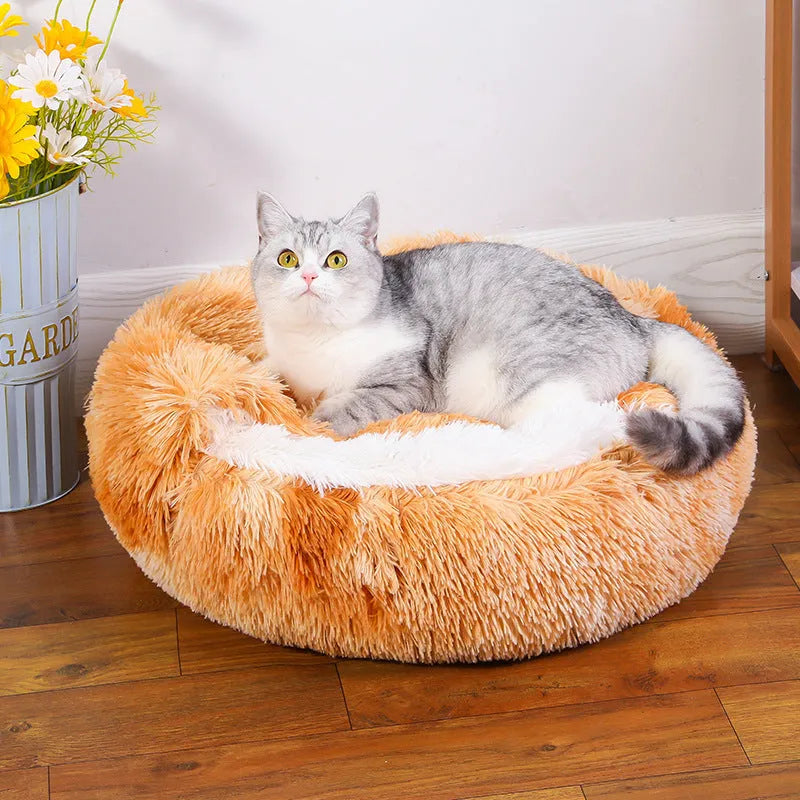 Waterproof cloth dog kennel with semi-surrounded design shown in champagne colour