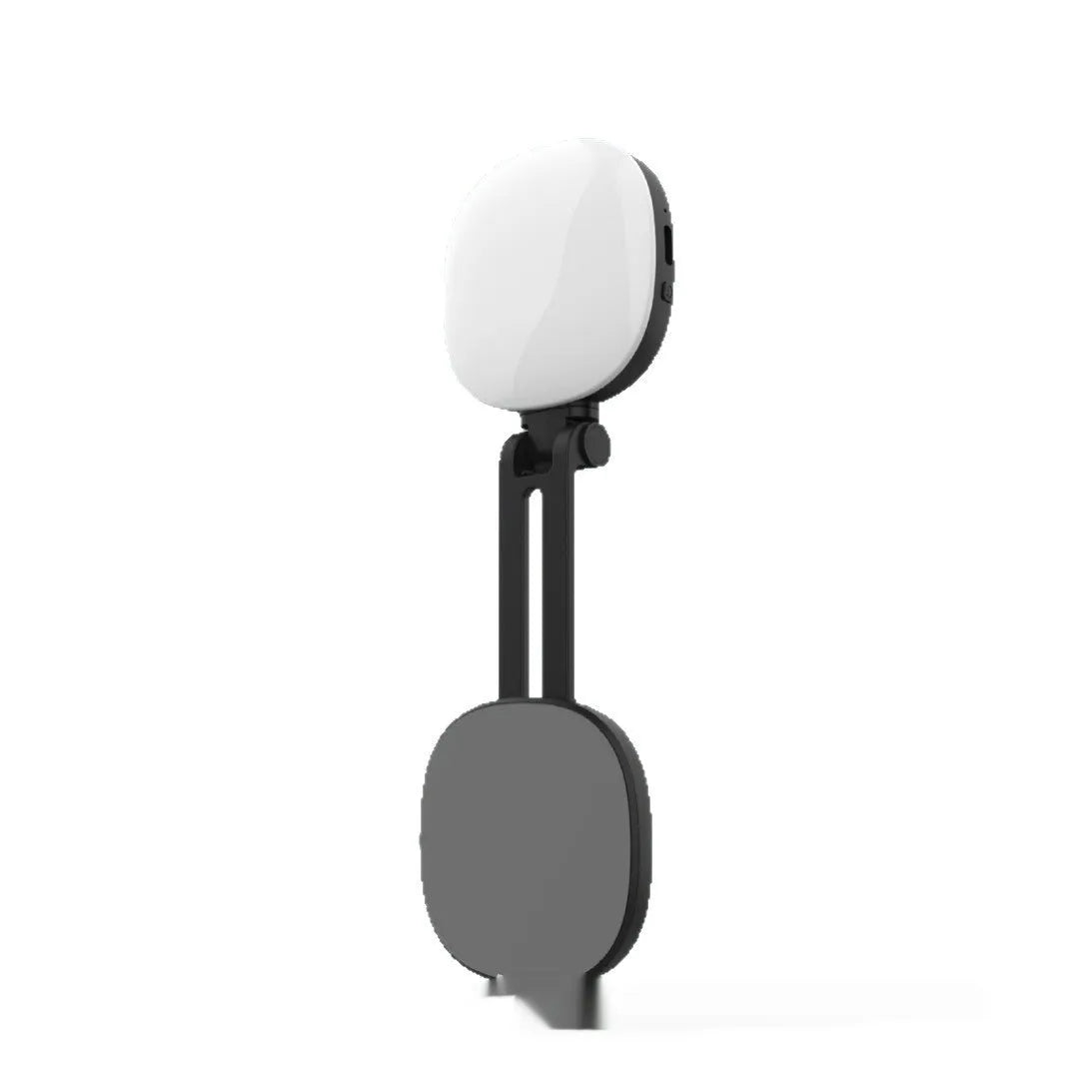 Mini portable makeup mirror fill light with magnetic phone holder in black or white