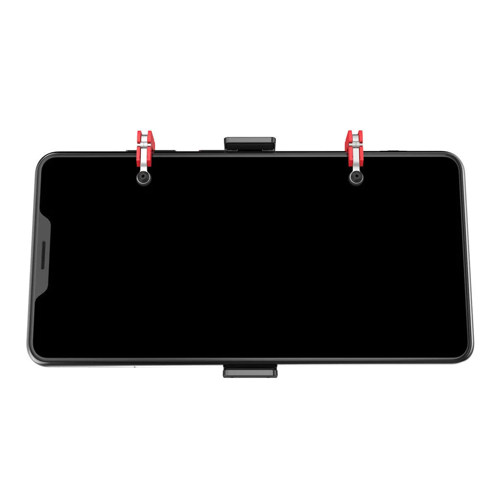 PG-9137 black mobile phone gaming trigger bracket with hidden metal trigger and adjustable telescopic clip