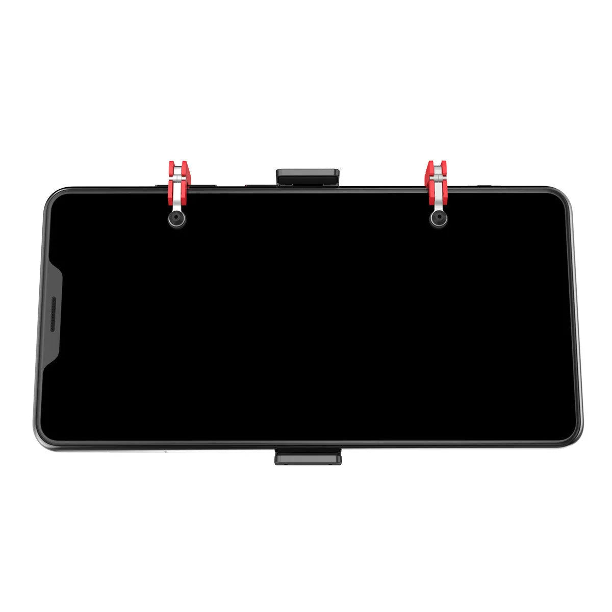 PG-9137 black mobile phone gaming trigger bracket with hidden metal trigger and adjustable telescopic clip