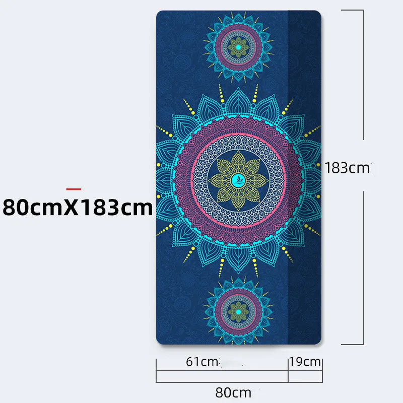 Non-slip TPE suede yoga mat 183x80cm 6mm thick geometric pattern Midsummer Light Year three-piece set