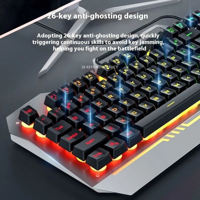 F3010 black and white mechanical keyboard bundles with mouse and headset on a desk