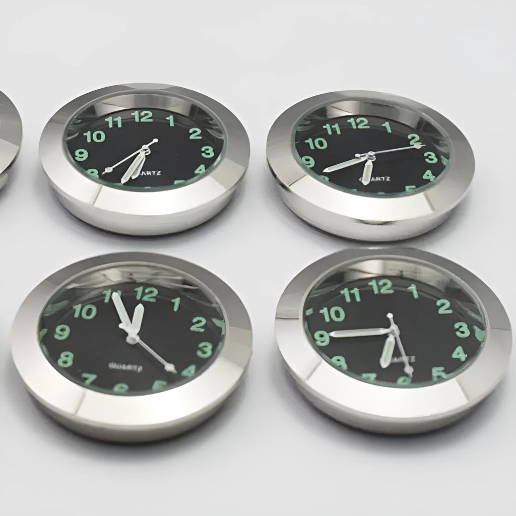 43mm round alloy clock movement with luminous dial and small three needles in black colour