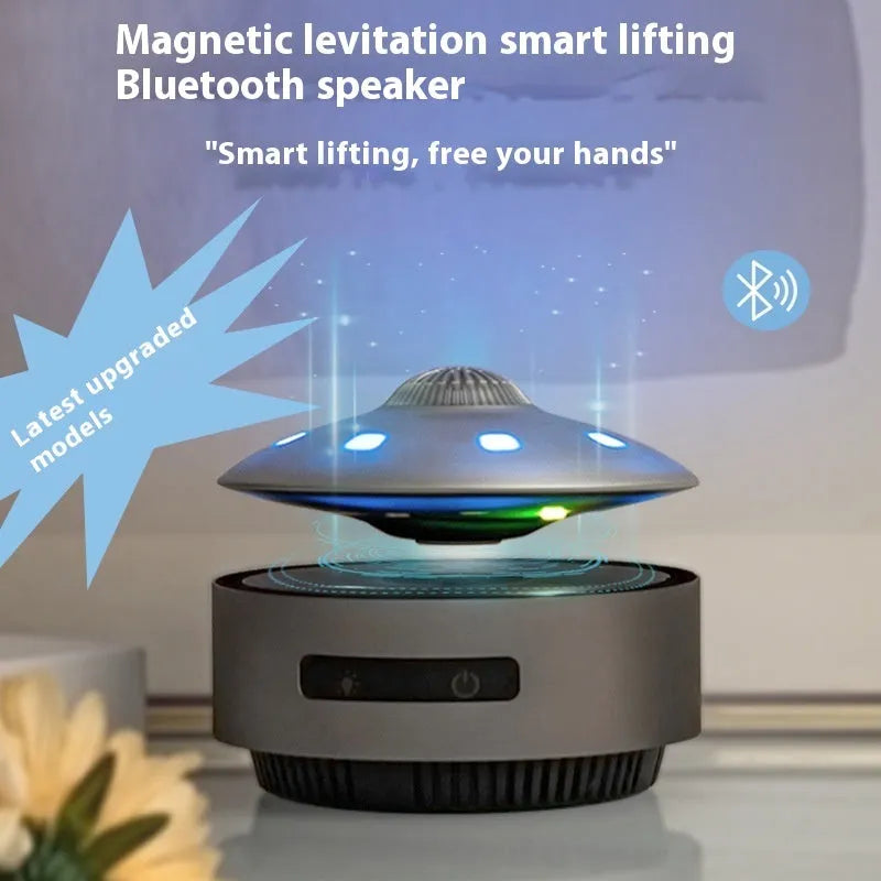 Automatic lifting magnetic levitation Bluetooth speaker in automatic lifting audio colour with ABS construction