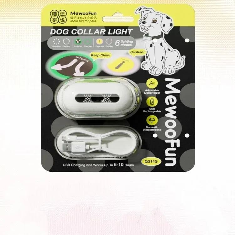 Pet luminous collar with hanging lamp ring design in four colour patterns