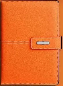 A5 notebook with PU leather cover in multiple colour options including red, green, blue and black