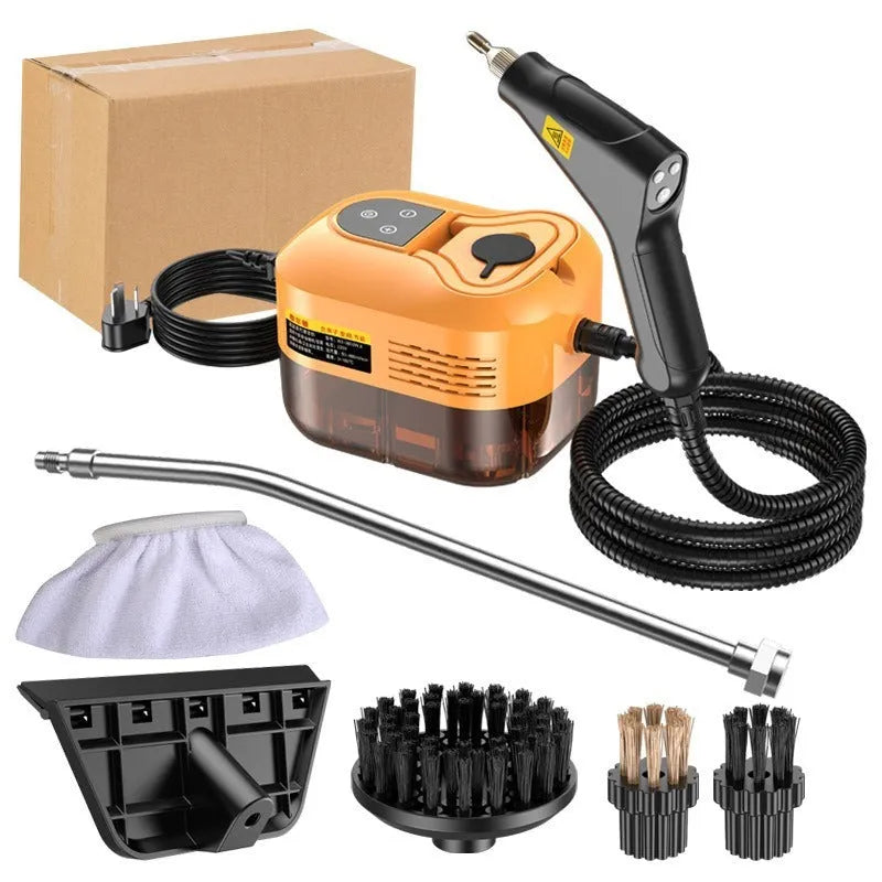HC3800PRO steam cleaning machine in pure black with 1500W power and 1200ml tank
