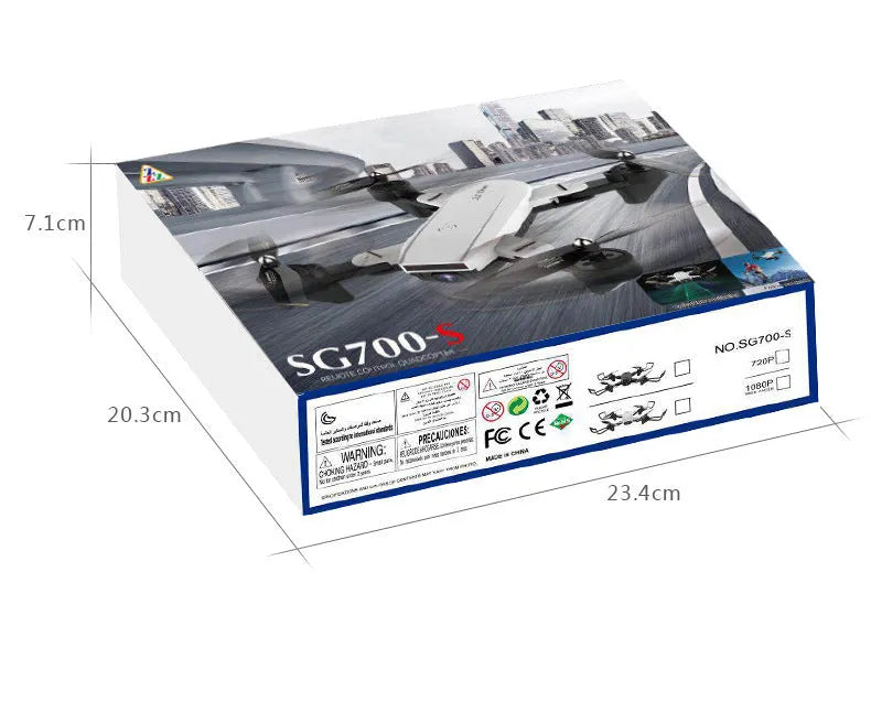 Quadrocopter drone with dual cameras, 4K optical flow, 50x zoom, ABS body, Black or White, 1080P 4K 720P options