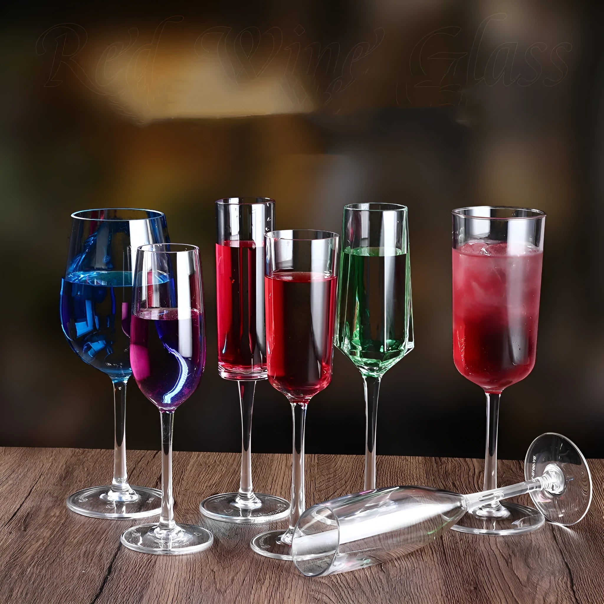 PC acrylic wine glass in modern simple style with 300ml or 550ml capacity