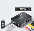 NFC Bluetooth 5.0 audio receiver adapter with multiple cables and interfaces, 10m range